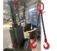 QUSYZD Polipasto de Cadena para Motor de 2 toneladas - Cadenas de elevación de Doble Pata de Acero aleado G80 de Alta Resistencia con Ganchos de Eslinga para manipulació,3 Ton - L 1.5m(4 9/10 ft)