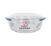 Quttin 124316 Cacerola Vidrio Redonda con Tapa, Multicolor, 2.5 l