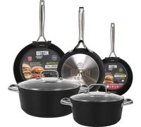 QUTTIN - Batería de cocina aluminio forjado 7 piezas, colección Spiral, inducción, antiadherente | Amystyle