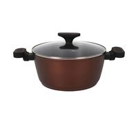 QUTTIN - Cacerola 24cm Full Inducción con Tapa, Colección Sahara - Duradera, Resistente y Antiadherente - Apta para Todas las Cocinas - Mango Ergonómico | Amystyle