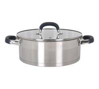QUTTIN - Cacerola Acero Inoxidable 24cm 4L Apta Inducción - Colección Heleom - Alta Durabilidad y Resistencia al Calor, Compatible con Todas las Cocinas, Diseño Ergonómico | Amystyle