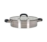 QUTTIN - Cacerola Baja Colección Heleom 26cm Acero Inoxidable - Apta para Inducción - Alta Durabilidad y Resistencia - Diseño Ergonómico - Compatible con Todo Tipo de Cocinas | Amystyle
