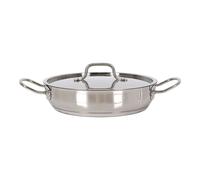 Quttin - Cacerola Baja con Tapa de Acero Inoxidable 24cm - Apta para Inducción - Colección Hotel - Alta Durabilidad y Resistencia al Calor - Diseño Ergonómico y Compatible con Todas las Cocinas