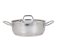 Quttin - Cacerola con Tapa de Acero Inoxidable, 22cm, 3L** - Apta para inducción, alta durabilidad y resistencia al calor, diseño ergonómico, compatible con todo tipo de cocinas