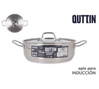Quttin Cacerola con tapa de acero inoxidable 26cm 4.5L
