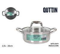 Quttin Cacerola con Tapa New Caesar de 20cm/2.5L con Inducción