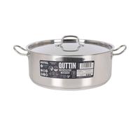 QUTTIN - Cacerola de Acero con Tapa para Inducción 32cm, 9.5L colección Hotel - Alta Durabilidad, Resistencia al Calor - Compatible con Todo Tipo de Cocinas | Amystyle
