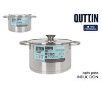 Quttin Cacerola Hermes de Acero Inoxidable 22cm (4L) con Tapa