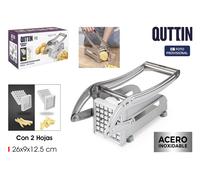 Quttin Cortador de Patatas de Acero con 2 Hojas, Pack de 8 unidades
