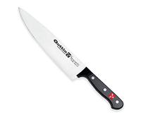 Quttin Cuchillo Cocinero Profesional, Hoja Afilada Remaches Acero Inoxidable, Molibdeno Vanadio, Mango POM Resina Acetalica. Sybarite Negro, Hoja 20 cm