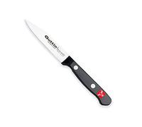 Quttin Cuchillo Pelador Profesional, Hoja Afilada Remaches Acero Inoxidable, Molibdeno Vanadio, Frutas-Verduras, Mango POM Resina Acetalica. Sybarite Negro, Hoja 9 cm