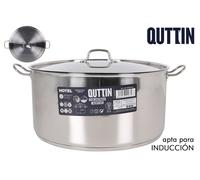 Quttin Olla con Tapa de Acero Inoxidable 40 cm, 25L