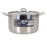 QUTTIN - Olla con tapa de acero inoxidable inducción 32cm - 14L Colección Hotel - Alta durabilidad, diseño ergonómico - Compatible con todo tipo de cocinas | Amystyle