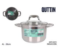 Quttin Olla con Tapa Inducción New Caesar 20cm/4L