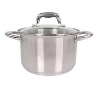 Quttin - OLLA DE ACERO APTA PARA INDUCCIÓN 20CM CON TAPA COLECCIÓN NEW CAESAR - Olla de Acero Inoxidable para Cocina Inducción - Olla Acero Alta Durabilidad y Resistencia al Calor - Olla Diseño