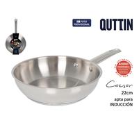Quttin Sartén de Acero Caesar de 23.5 cm compatible con inducción