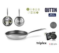 Quttin Sartén de Acero Inducción Triplex 22cm