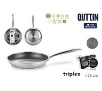 Quttin Sartén de Acero Inducción Triplex 26cm