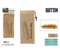 Quttin Set de 36 Bolsas para Bocadillo Reutilizables 13x30 cm