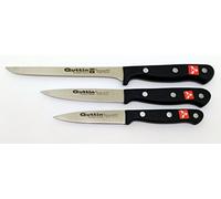 Quttin Sybarite Set 3 Cuchillos Corte de Jamón Profesional con Jamonero, Deshuesador y Puntilla, Acero Inoxidable