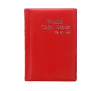 QuxetlRyz Album Monedas 120 Pockets Coinnings Collection Album Book Mini Penny Storage Bag Collecting Money Organizer Coinning Holder Albums(Red)