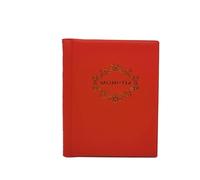 QuxetlRyz Album Monedas 250/120 Pockets PU Leather Album For Coins 10 Sheets Stamp Coin Collection Book For Commemorative Badges Tokens Home(120 Pockets Red)