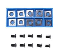 Quystetes 10 Piezas Inserto de Corte de Carburo Recto Cuadrado de 14 Mm con 10 Piezas de Tornillos M610Mm para Trabajar en Madera Espiral/Cabeza de Corte de Cepilladora Helicoidal