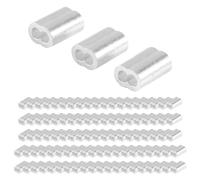 Quystetes 100pzs Manguito de de crimpado de aluminio para cable cuerda de alambre de 3 mm de diametro