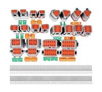 Quystetes 12 Kits Kit de Conectores Serie DT 2 3 4 6 8 Conectores de 12 Enchufe de Conectores EléCtricos Automotrices A Prueba de Agua IP68