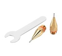 Quystetes 2 Piezas 1Mm Diametro De La Abertura Boquilla De Pegamento De En Caliente 1.0X40Mm Boquilla De Cobre Con Llave De Boquilla Piezas De Boquilla Intercambiables