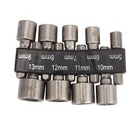 Quystetes 9 piezas/Conjunto 5 mm-13 mm 1/4 pulgadas Boquillas de manguito hexagonal bricolaje Juego de brocas de destornillador Adaptador