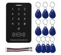 Quystetes Controlador de Acceso Independiente Cifrado Anticopia, Teclado de Control de Acceso con Identificación de 125 Khz, Lector de Tarjetas con Panel de Dígitos para Cerradura de Puerta