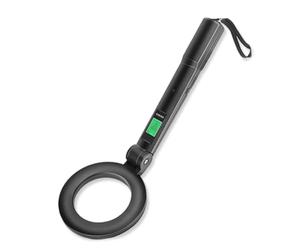 Quystetes Detector de Metales de Mano Plegable, Detector de Metales con Escaneo de 360°, EscáNer de Metales, Comprobador de Seguridad para Medidor de Monitor de Tesoros