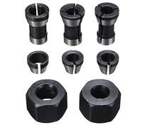 Quystetes Juego de Pinzas Adaptadoras de Alta PrecisióN, 8 Uds., 6Mm/6,35Mm/8Mm, Mandril de Pinzas, MáQuina Cortadora de Grabado, Enrutador, Herramienta de Corte de Fresado