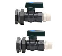 Quystetes Kit de Grifo de PVC, Válvula de Barril de Lluvia de 3/4 Pulgadas con Conector de Mamparo, Adaptador de Manguera, Antigrietas, Antioxidante, Anticorrosión, DN20