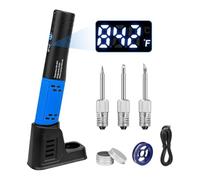 Quystetes Kit de Soldador Inalámbrico, LDE Pantalla Digital USB Recargable Soldador para Pequeños Proyectos de Soldadura, Bricolaje