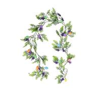 Quystetes Letrero de Porche de Pascua, Letrero de Porche con Tema de Feliz Pascua con DecoracióN de Huevo de Conejito (2M)