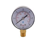 Quystetes Medidor de PresióN de Agua de 0-1 Bar 50 Mm ManóMetro de Rosca NPT de 1/4 Pulgada -50-15Psi