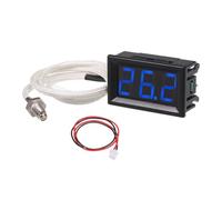 Quystetes TermóMetro Termopar Industrial de Alta Temperatura Tipo K M6 DC12V -30-800 ℃ Medidor de Temperatura Digital Probador Azul
