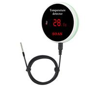 Quystetes Tuya Smart Home Wifi Sensor de Temperatura Cable Digital TermóMetro HabitacióN Agua Piscina Termostato Alarma Enchufe de la UE