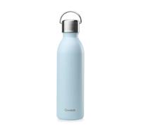 Qwetch - Botella Agua Acero Inoxidable 600ml Azul Pastel Active| Botella Térmica Reutilizable con Asa - 24h Frío / 12h Calor - Botella Isotérmica Compacta sin BPA y Hermética