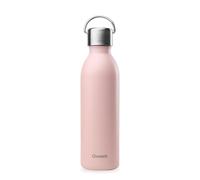 Qwetch - Botella Agua Acero Inoxidable 600ml Rosa Pastel Active | Botella Térmica Reutilizable con Asa - 24h Frío / 12h Calor - Botella Isotérmica Compacta sin BPA y Hermética