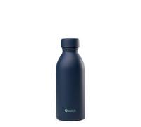 Qwetch - Botella Térmica ICON 500ml Inox Reciclado Azul Marino | Botella Agua Acero Inoxidable Reutilizable - 24h Frío / 12h Caliente - Compacta, Hermética, Elegante y sin BPA