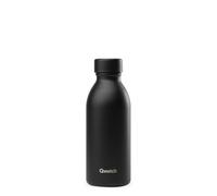 Qwetch - Botella Térmica ICON 500ml Inox Reciclado Negro | Botella Agua Acero Inoxidable Reutilizable - 24h Frío / 12h Caliente - Compacta, Hermética, Elegante y sin BPA