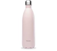 Qwetch - Botella Térmica Originals Acero Inoxidable 1L Rosa Pastel - 24h Frío y 12h Caliente - Hermética, Sin BPA y Reutilizable - Botella Isotérmica para Gimnasio, Oficina, Viajes y Senderismo