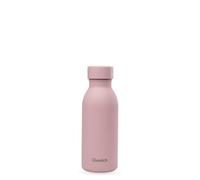 Qwetch ICON - Botella isotérmica de 350 ml, color pastel rosa - Botella ultra compacta y elegante de acero inoxidable reciclado, 24 horas frío/12 horas caliente, impermeable y nómada
