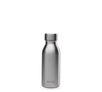 Qwetch ICON - Botella isotérmica de 350 ml de acero inoxidable cepillado, botella ultra compacta y elegante de acero inoxidable reciclado, 24 horas frías/12 horas calientes, impermeable y nómada