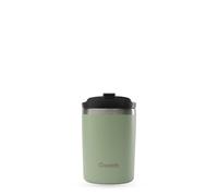 QWETCH - Taza isotérmica - Verde Tilo 240 ml - Thermo Café & Té de acero inoxidable - 6h caliente y 12 h frío - Taza compacta y resistente al agua, taza de viaje
