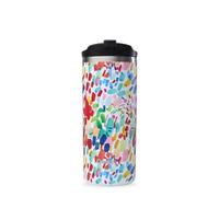 QWETCH -Travel Mug 470ml Arty - Termo Café & Té en Acero Inoxidable - 6h Caliente & 12h Frío - Sin BPA, Hermética, Taza Térmica de Viaje Compacto