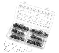 QWORK® 1200 Piezas Grapas Calientes 0,6mm y 0,8mm - Kit de Reparación de Parachoques para Soldadura, Grietas y Roturas - 6 Tipos para Automóviles y Taller